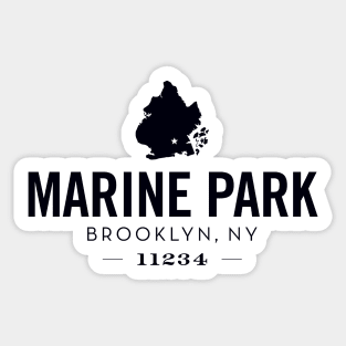 Marine Park (black) Sticker